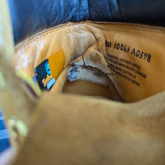 Timberland Men 8 M 6” Classic Work Boots Nubuck Leather Beige Primaloft 400gm - Picture 10 of 13